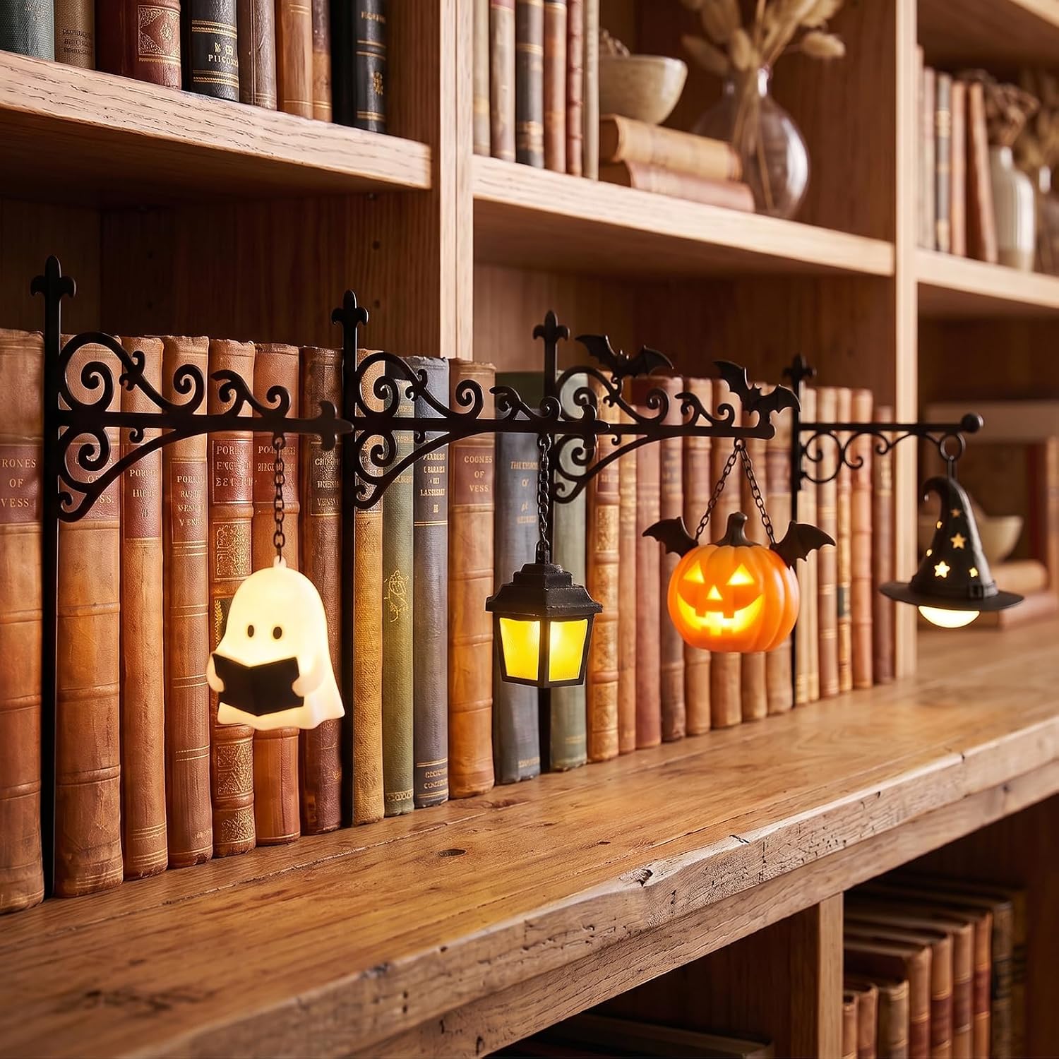 Home Lighting And Decor - 라이브러리 랜턴-장식용 책장 조명 독서 공간