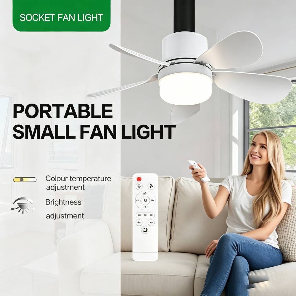 Home Lighting And Decor - 리모컨이 있는 소켓 팬 조명, LED가