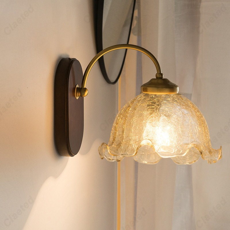 Foyer Lighting Wall Decor - 유럽 ​​복고풍 간단한 LED 유리 벽