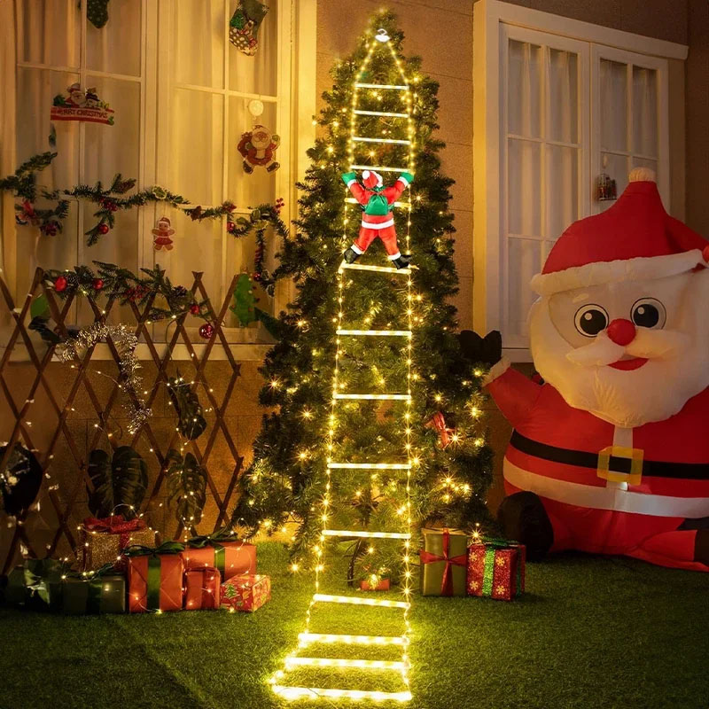 Lighting Decor Outdoor - LED 크리스마스 조명 산타클로스 장식 사다리형