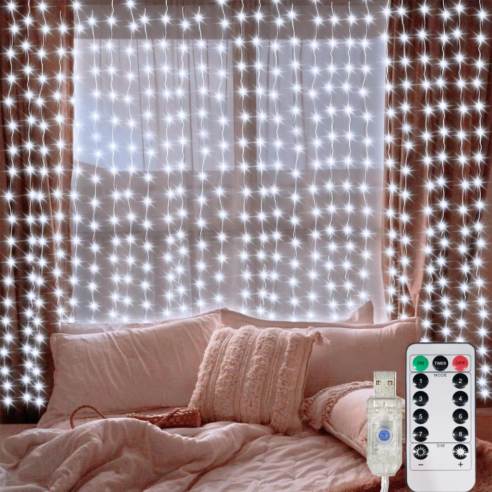 Fairy Light Curtain - LED 커튼 스트링 조명 가랜드 USB