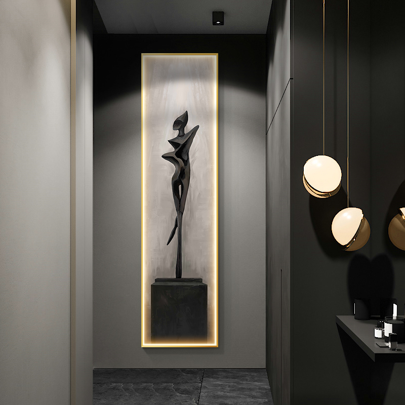 Foyer Lighting Wall Decor - 현대 추상 예술 인테리어 페인팅 LED