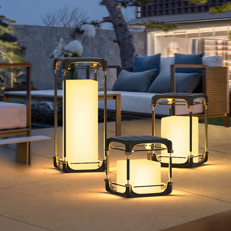Lighting Decor Outdoor - 빛나는 플로어 램프 안뜰 태양광 LED
