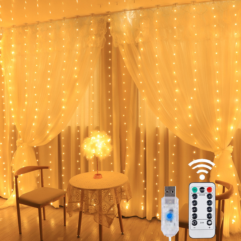 Fairy Light Curtain - USB LED 커튼 문자열 빛 크리스마스