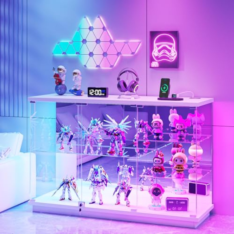 Lighting & Home Decor Studio Photos - 수집품 보관용 잠금장치가 있는 RGB 유리
