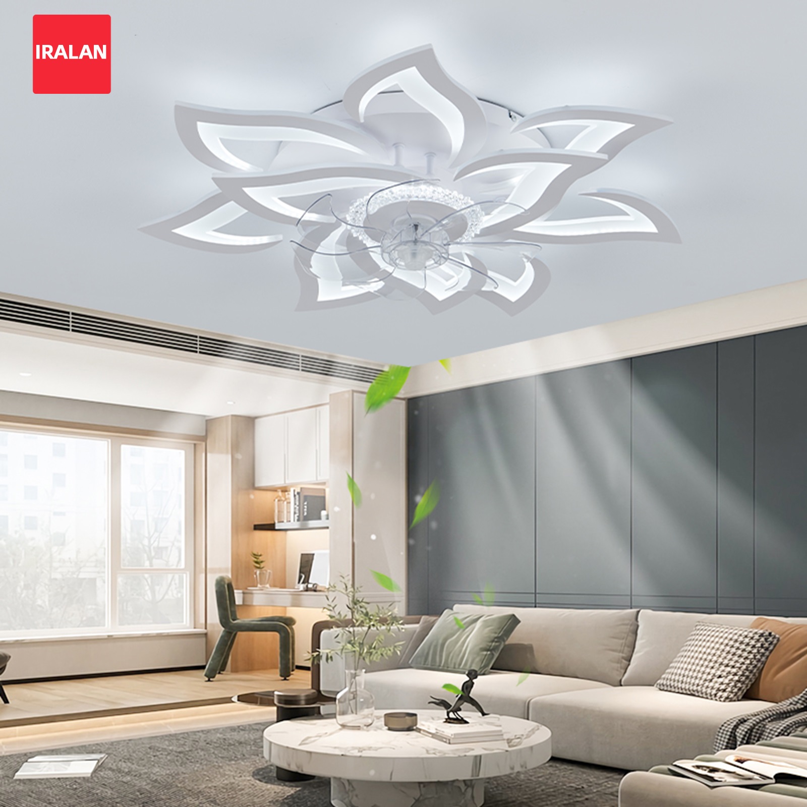 Decor Lighting Ceiling Fans - 조명이 있는 꽃 모양 천장 선풍기,