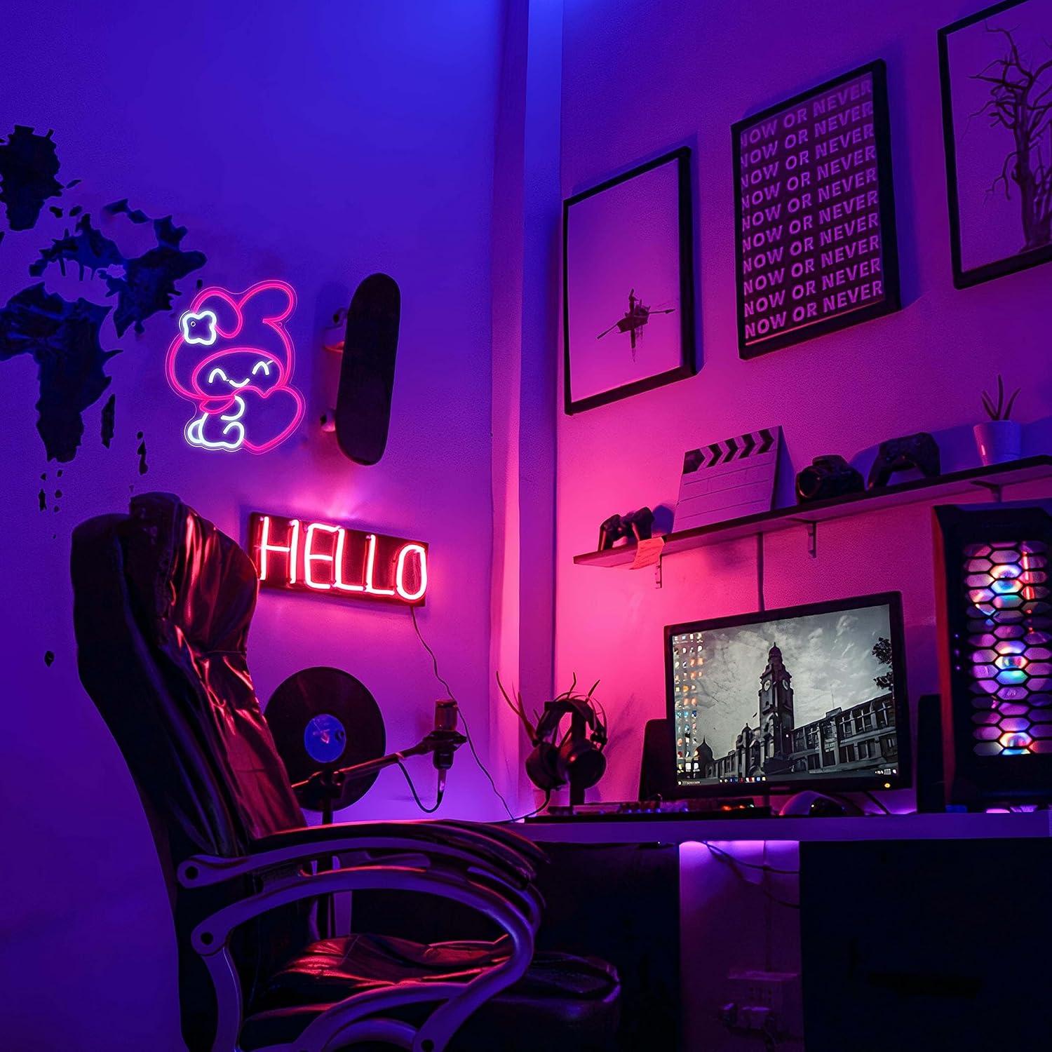 애니메이션 네온 사인 일본식 LED 네온 조명 침실 게 - Lighting Decor Living Room 리뷰 및 가격