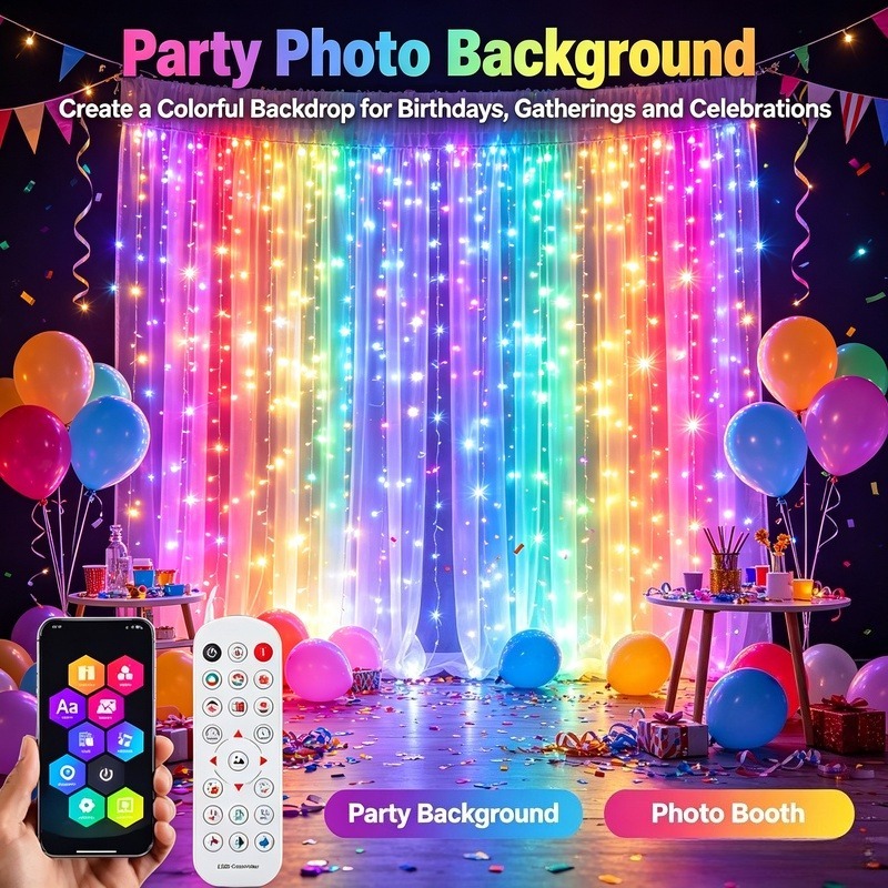 LED 커튼 조명 USB 전원, 앱 제어 DIY 창문  - Fairy Light Curtain 리뷰 및 가격