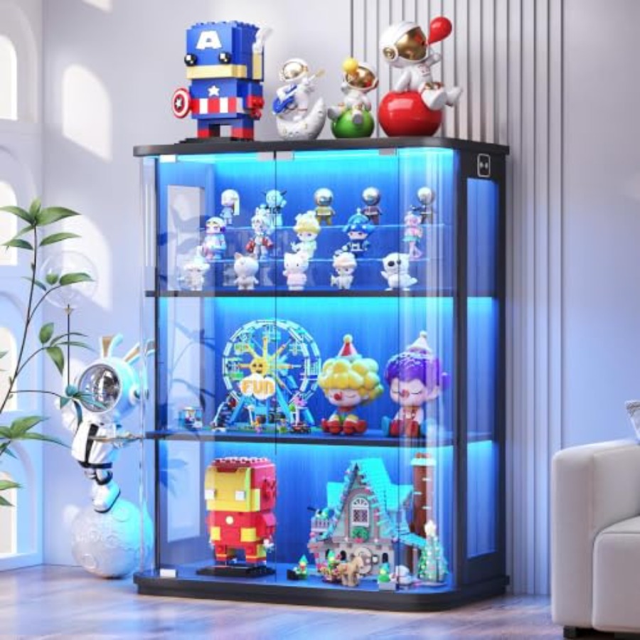 3단 원형 디스플레이 캐비닛(조명 포함), 인체 감지  - Lighting & Home Decor Studio Photos 리뷰 및 가격