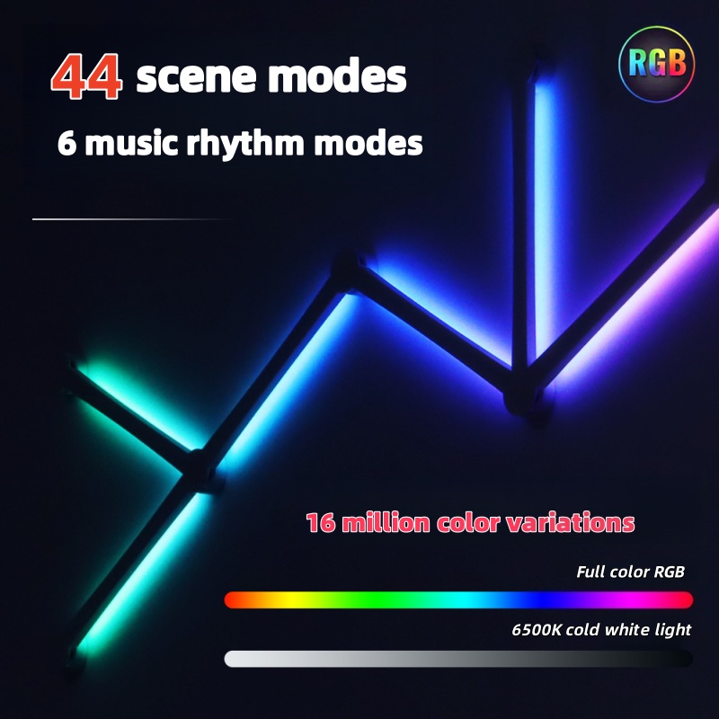 새로운 무료 접합 DIY RGB 다채로운 분위기 빛 W - Foyer Lighting Wall Decor 리뷰 및 가격