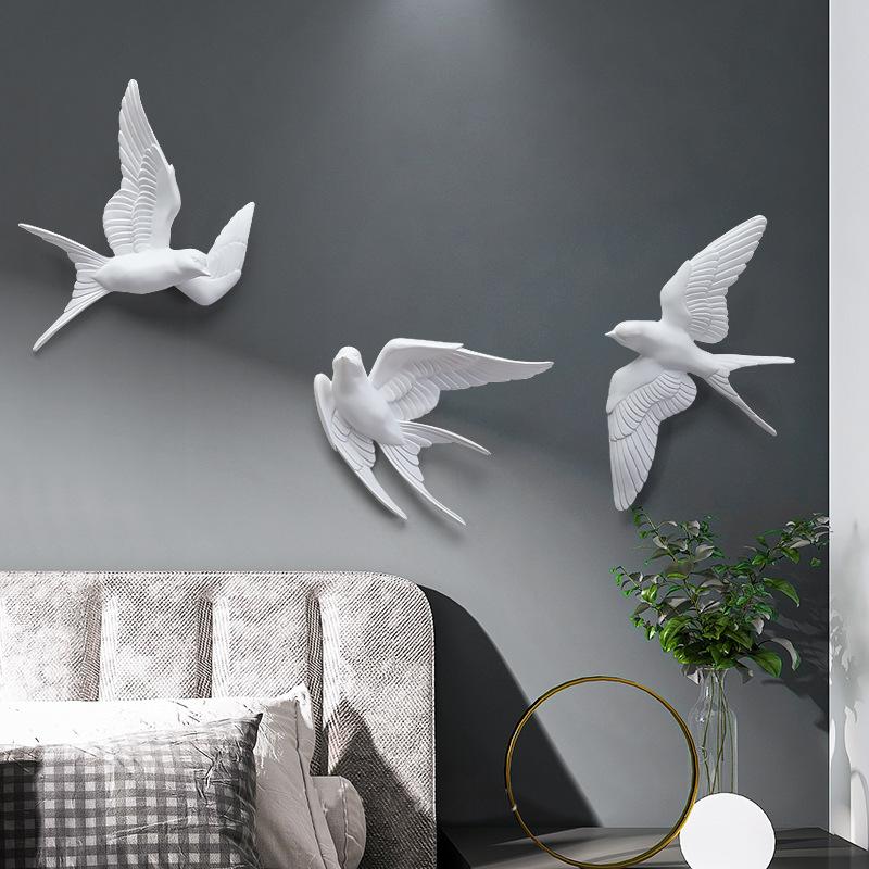 북유럽풍 3D 새 걸이식 장식, 거실 벽 장식 펜던트, - Foyer Lighting Wall Decor 리뷰 및 가격