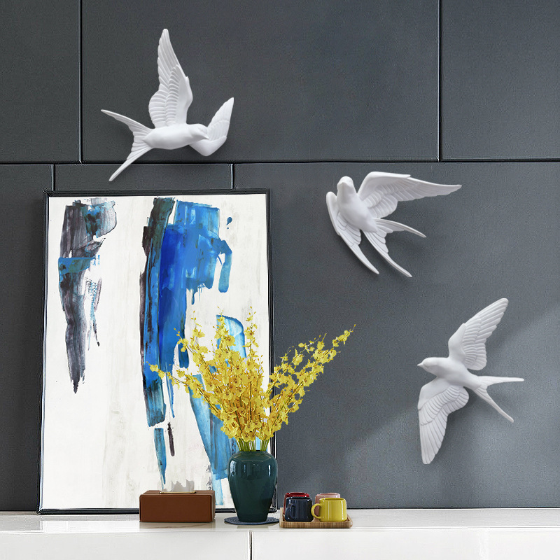 북유럽풍 3D 새 걸이식 장식, 거실 벽 장식 펜던트, - Foyer Lighting Wall Decor 리뷰 및 가격