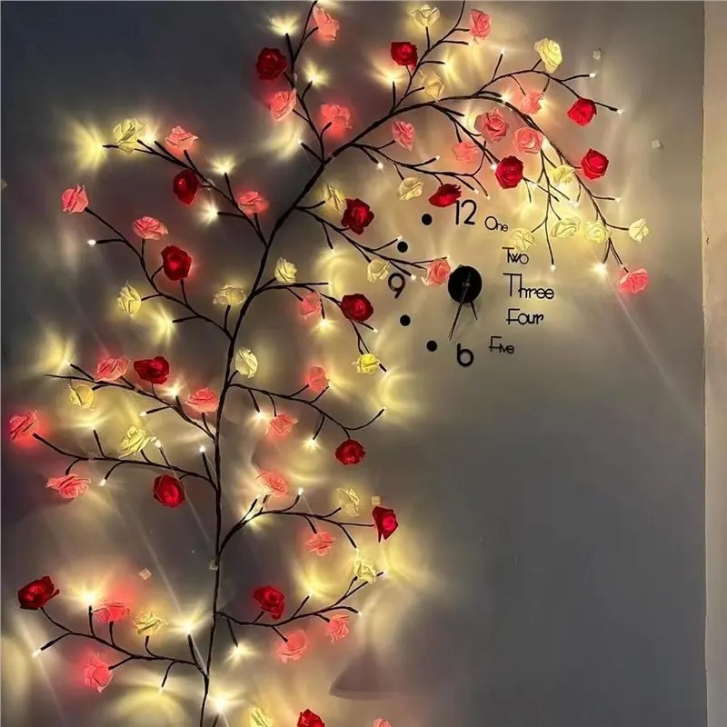 DIY 단풍잎 장미 펜던트 USB 전원 공급 홈 벽 꽃 - Lighting Decor Home 리뷰 및 가격