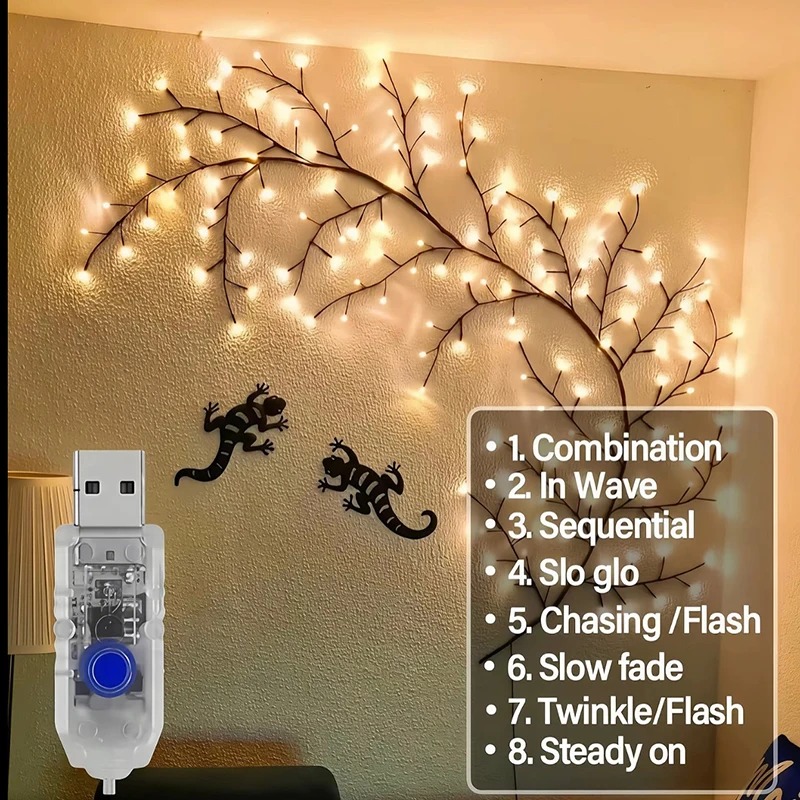DIY 단풍잎 장미 펜던트 USB 전원 공급 홈 벽 꽃 - Lighting Decor Home 리뷰 및 가격