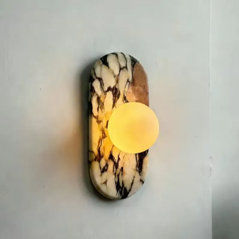 SJX 미니멀리스트 내추럴 칼라카타 비올라 대리석 벽등 - Decor Lighting Fixtures 리뷰 및 가격