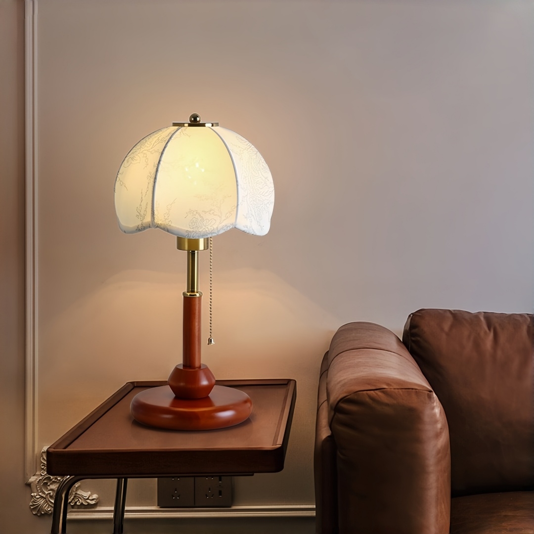 빈티지 스캘럽 돔 테이블 램프, 침실 협탁, 서재, 현 - Decor Lighting Table Lamps 리뷰 및 가격