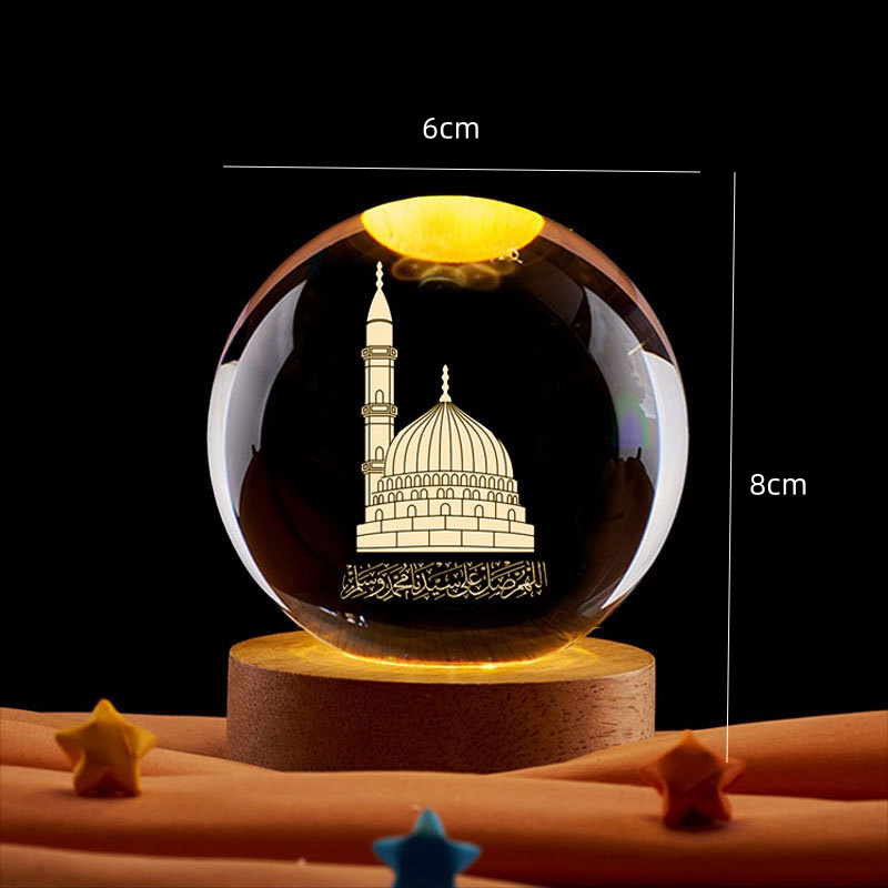 라마단 장식 3D 크리스탈 볼 무드등 모스크 성 달빛  - Led Moon Lamp 리뷰 및 가격