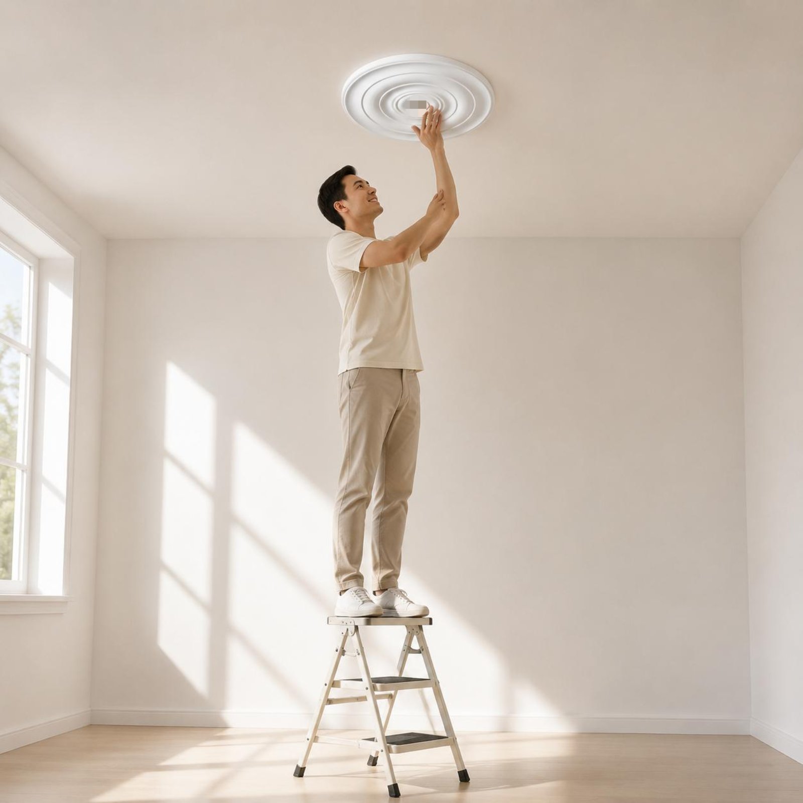 천장 메달리온 우아한 디자인 원형 천장 메달리온 장식  - Decor Lighting Fixtures 리뷰 및 가격