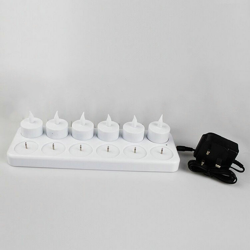 12개 세트 충전식 LED 캔들 무불꽃 정전기 방지 티 - Decor Lighting Table Lamps 리뷰 및 가격