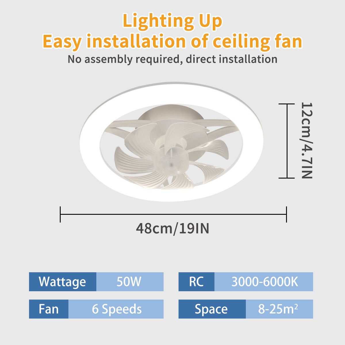 LED 모던 매립형 천장 선풍기 조명, 리모컨 디밍 기 - Decor Lighting Ceiling Fans 리뷰 및 가격