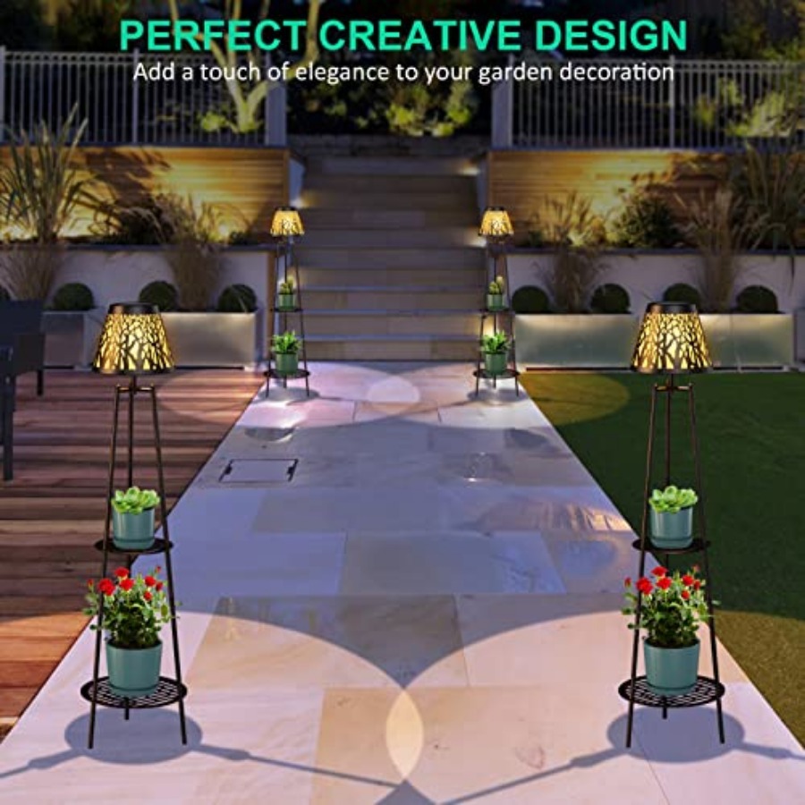 2팩 야외용 태양광 바닥 램프(식물 스탠드 포함) 방수 - Lighting Decor Outdoor 리뷰 및 가격