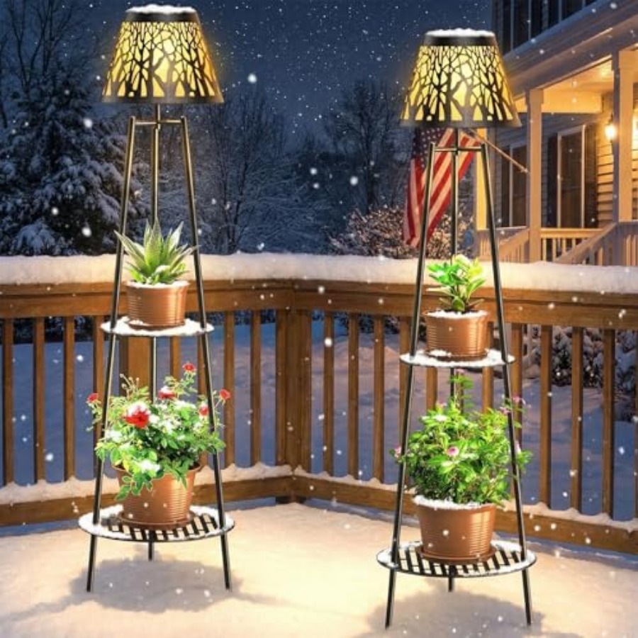 2팩 야외용 태양광 바닥 램프(식물 스탠드 포함) 방수 - Lighting Decor Outdoor 리뷰 및 가격