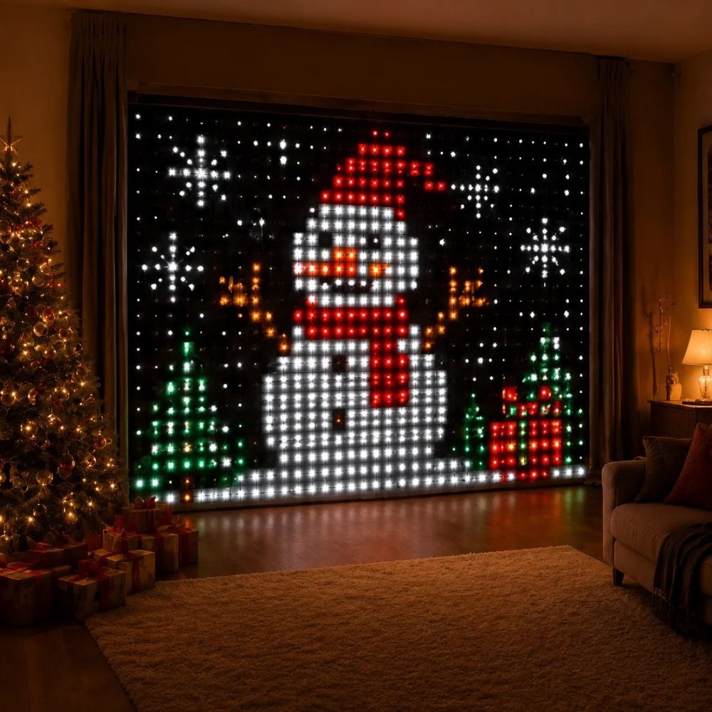 스마트 RGB LED 커튼 조명 블루투스 앱 제어 픽셀 - Fairy Light Curtain 리뷰 및 가격