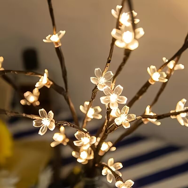 1/2PC 20LED 벚꽃 나무 가지 조명 실내외 홈  - Decor Lighting Table Lamps 리뷰 및 가격