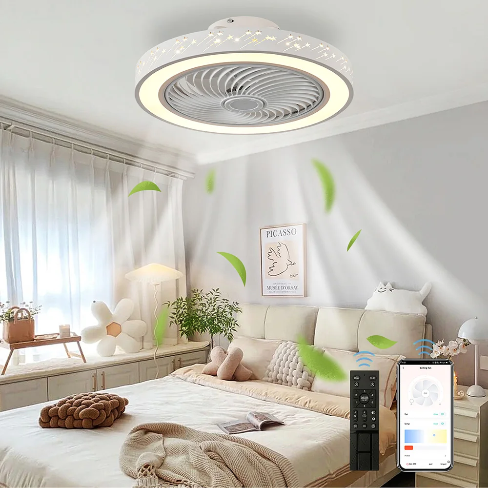 스마트 앱 천장 선풍기 조명 포함 팬, 리모컨 침실 장 - Decor Lighting Ceiling Fans 리뷰 및 가격