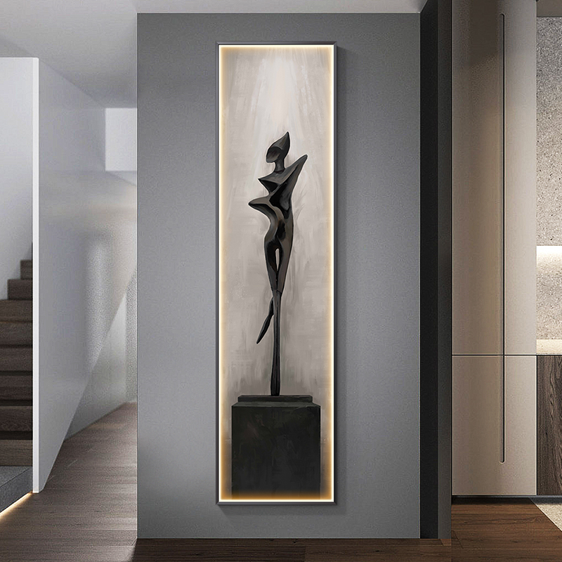 현대 추상 예술 인테리어 페인팅 LED 벽걸이 램프 ( - Foyer Lighting Wall Decor 리뷰 및 가격