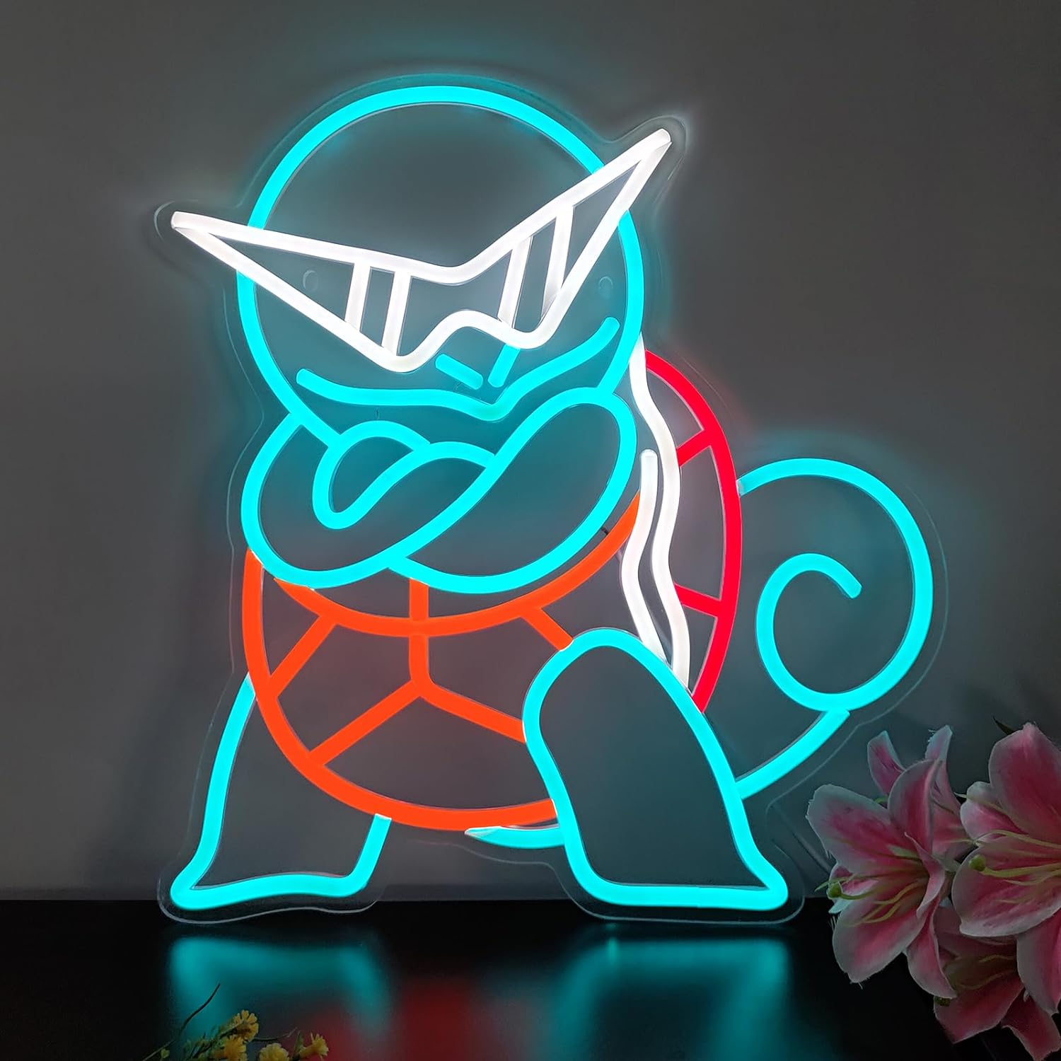 포켓몬 꼬부기 네온사인 LED 벽걸이 네온 조명 USB - Lighting Decor For Diwali 리뷰 및 가격