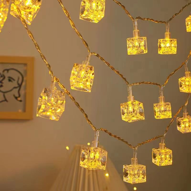 멀티 컬러 따뜻한 아이스 큐브 스트링 조명 요정 야간  - Fairy Light Curtain 리뷰 및 가격