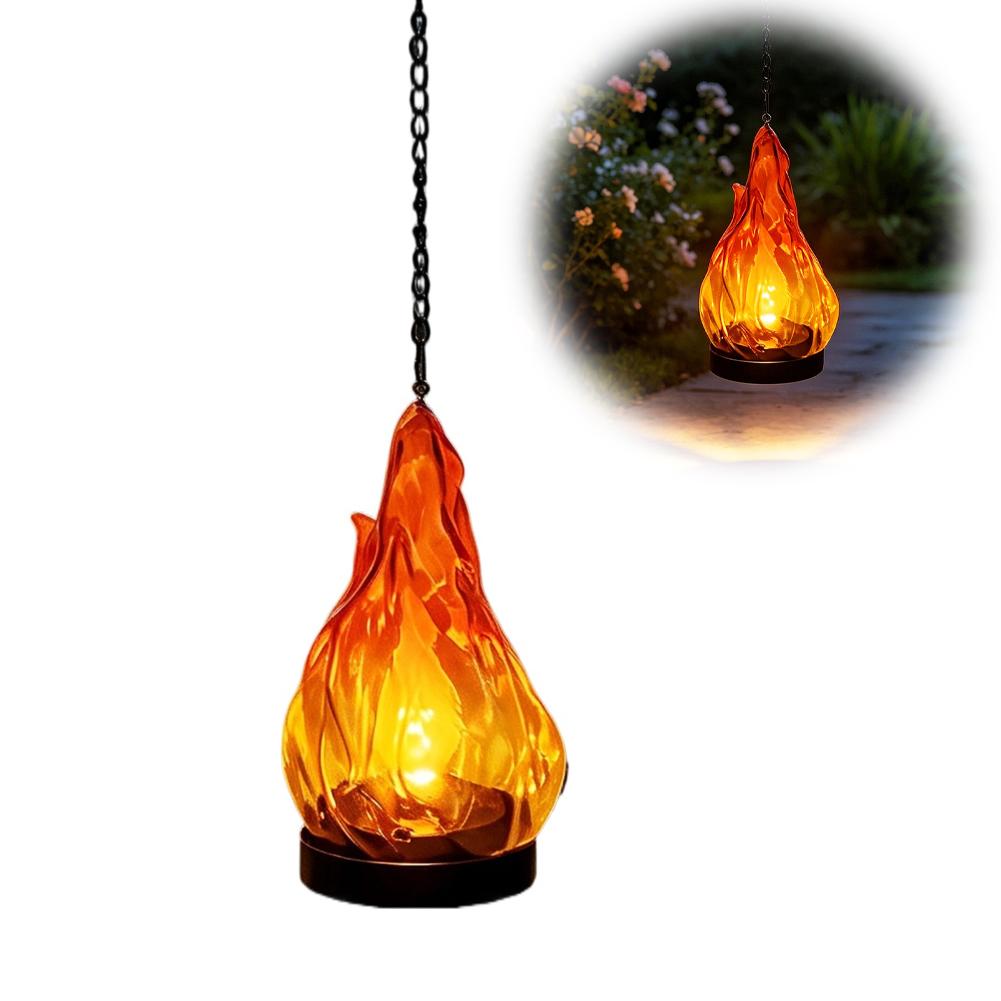 태양열 불꽃 모양 걸이형 랜턴 조명 IP65 방수 깜빡 - Lighting Decor Outdoor 리뷰 및 가격