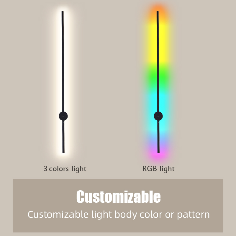 현대적인 충전식 LED 벽등 블랙 알루미늄 바디 선형  - Decor Lighting Table Lamps 리뷰 및 가격
